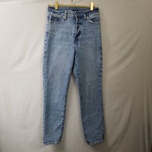 &Denim H&M High Waist Mom Jeans Women's Size 2 Button Fly Medium Wash Denim